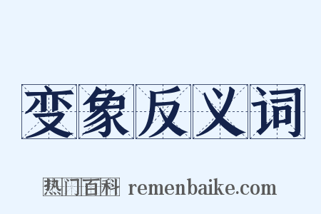 变象反义词是什么意思的图片